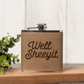 Well Sheeyit Engraved Flask
