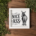 Nice Ass Donkey Wood Framed Art