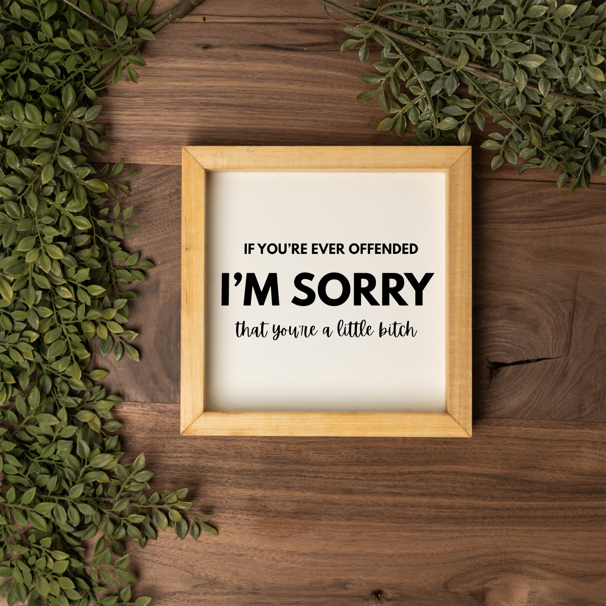 I'm Sorry That You're A Little Bitch Wall Art