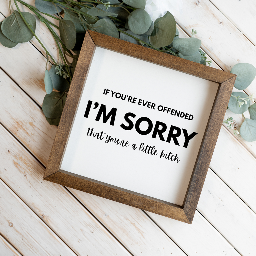 I'm Sorry That You're A Little Bitch Wall Art