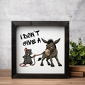 I Don't Give a Rat's Ass Funny Framed Sign