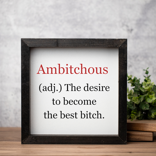 Ambitchous Wooden Framed Wall Art