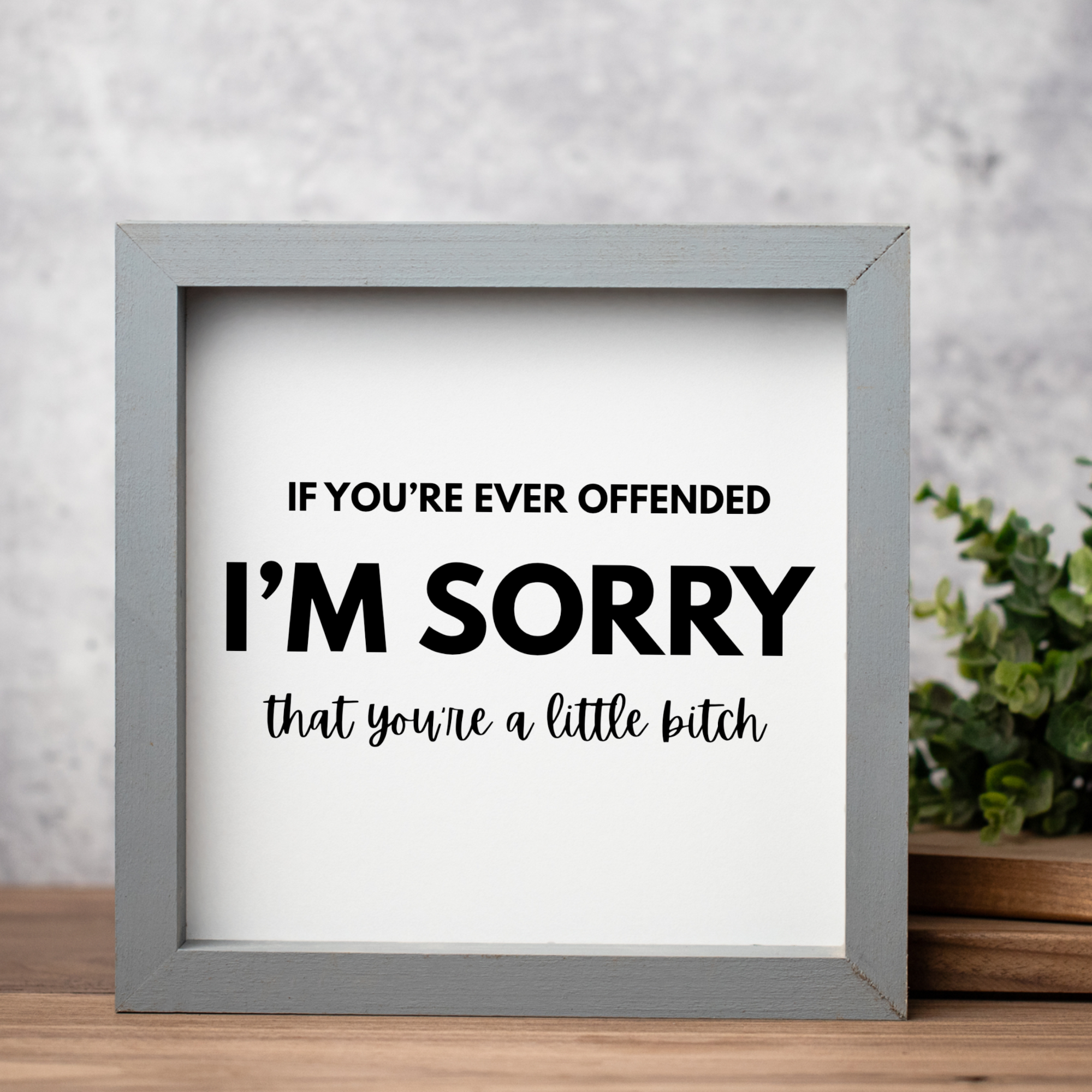I'm Sorry That You're A Little Bitch Wall Art