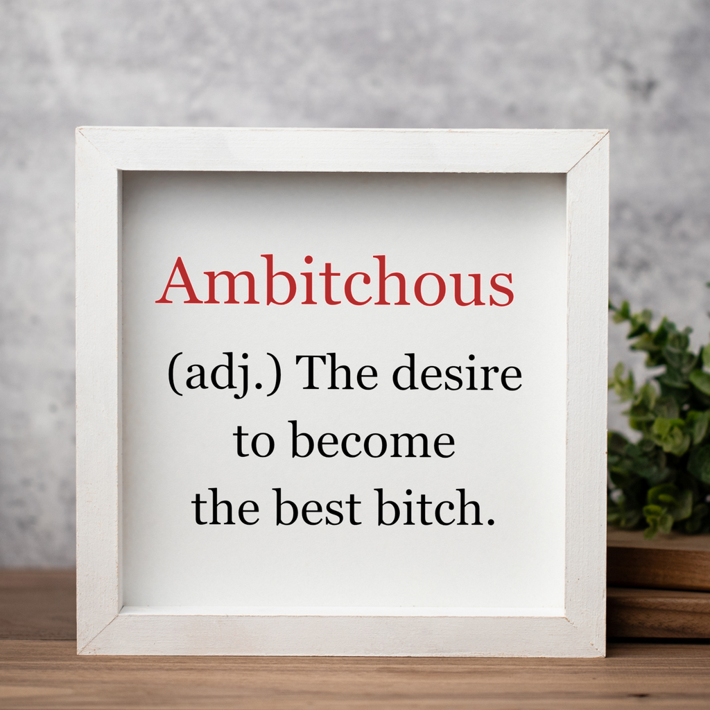Ambitchous Wooden Framed Wall Art