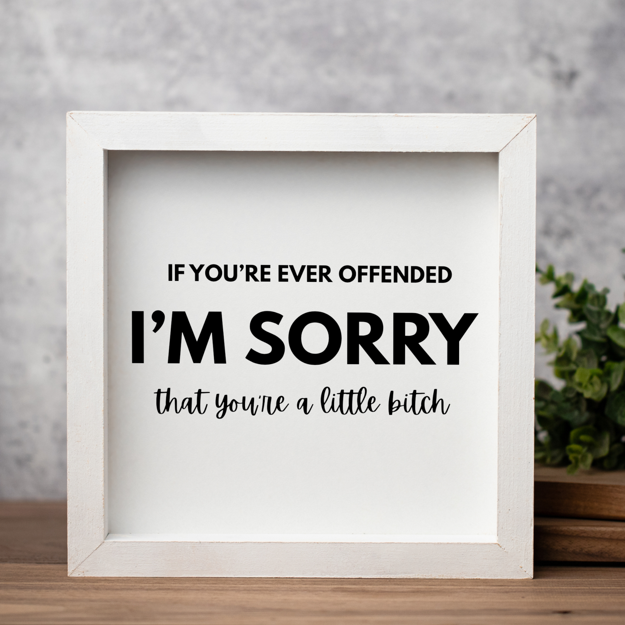 I'm Sorry That You're A Little Bitch Wall Art