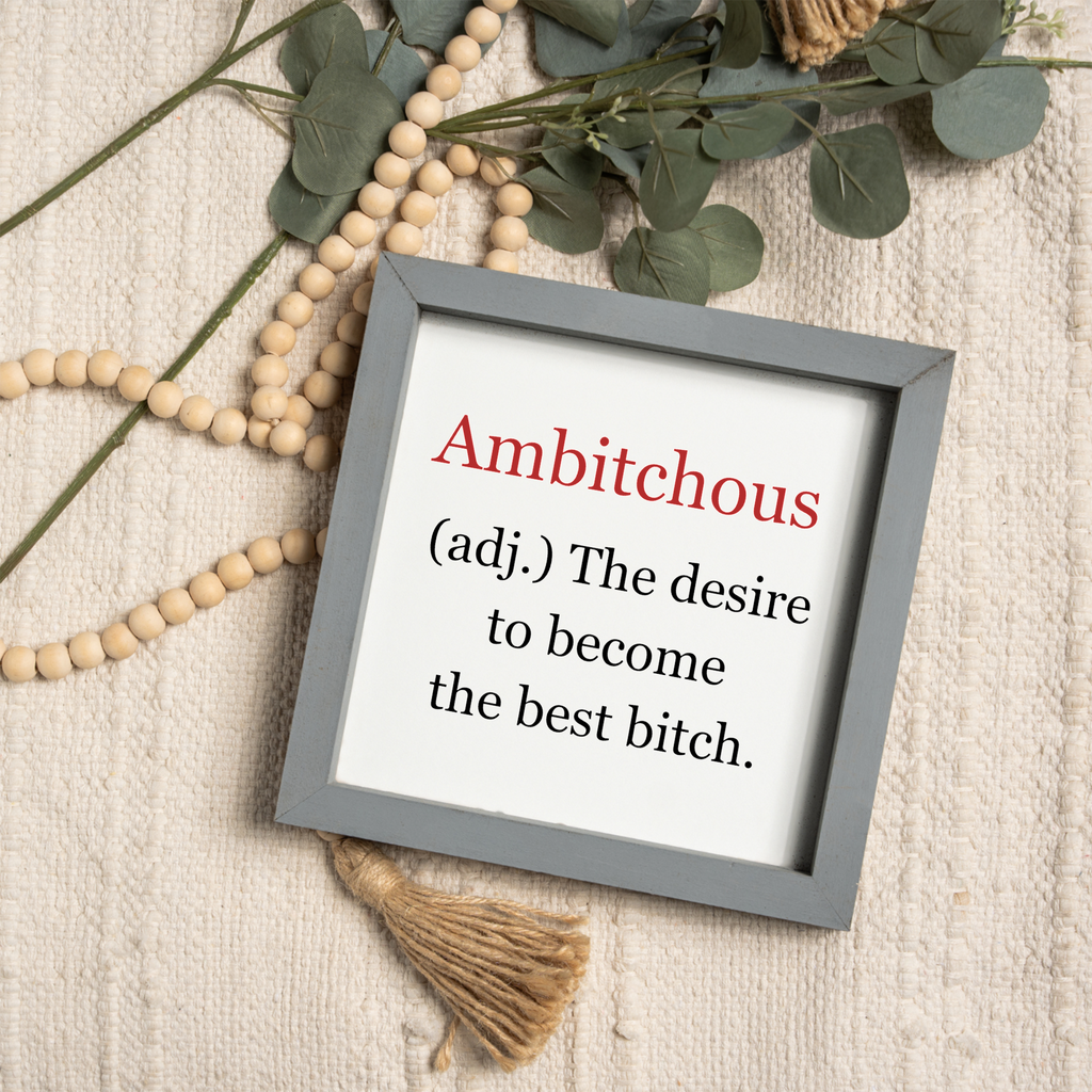 Ambitchous Wooden Framed Wall Art