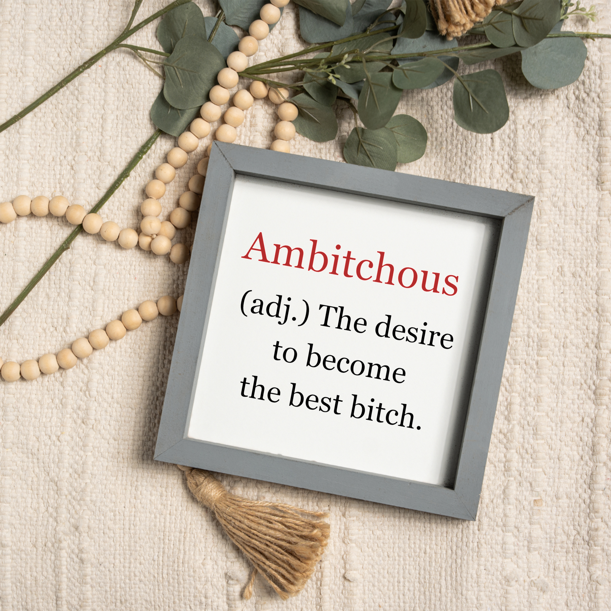 Ambitchous Wooden Framed Wall Art