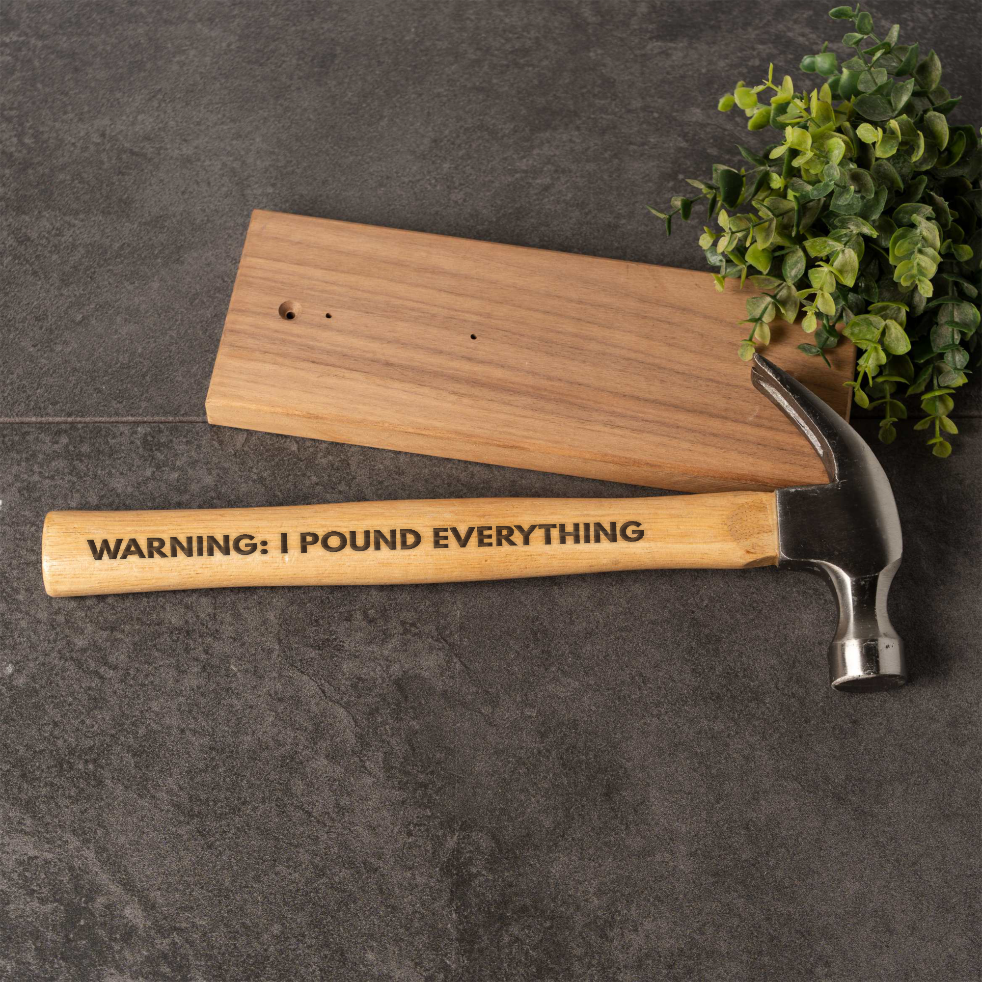 Warning, I Pound Everything Engraved Hammer
