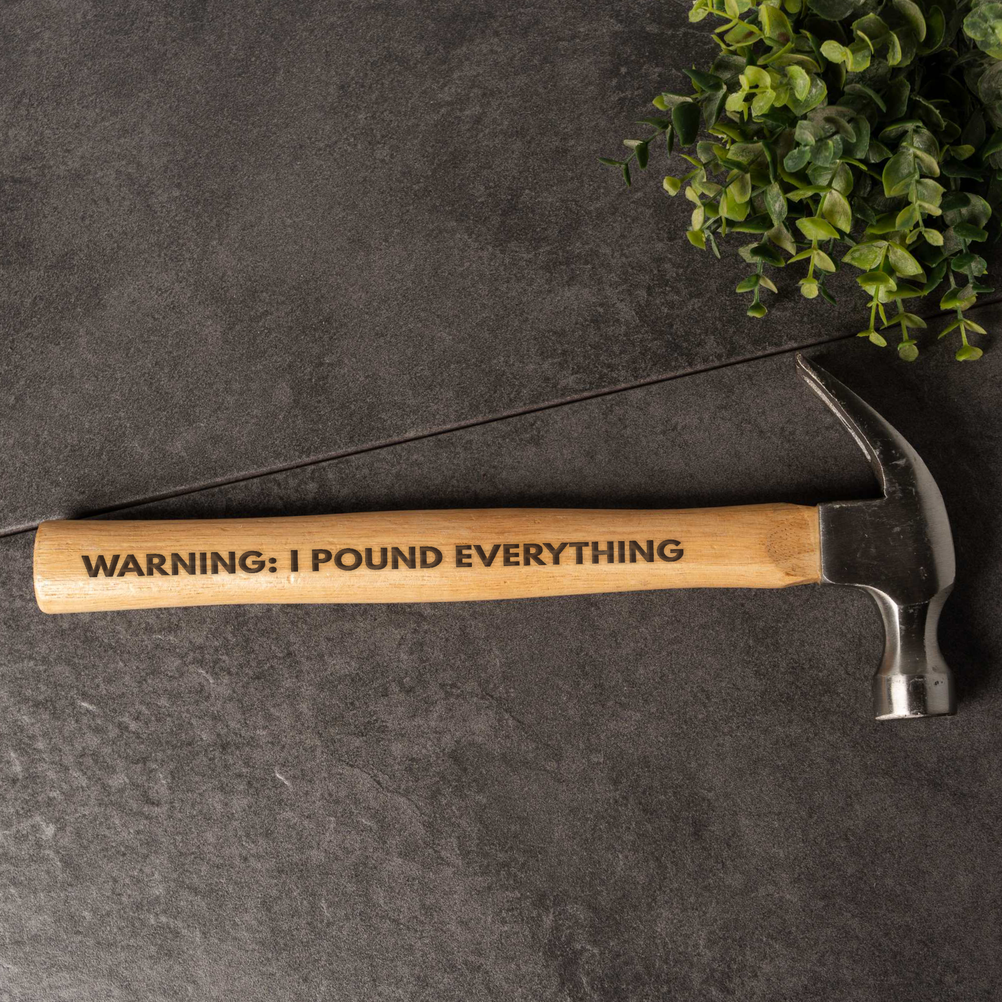 Warning, I Pound Everything Engraved Hammer