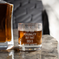 I Love You For Your Personality Whiskey Glass for Couples