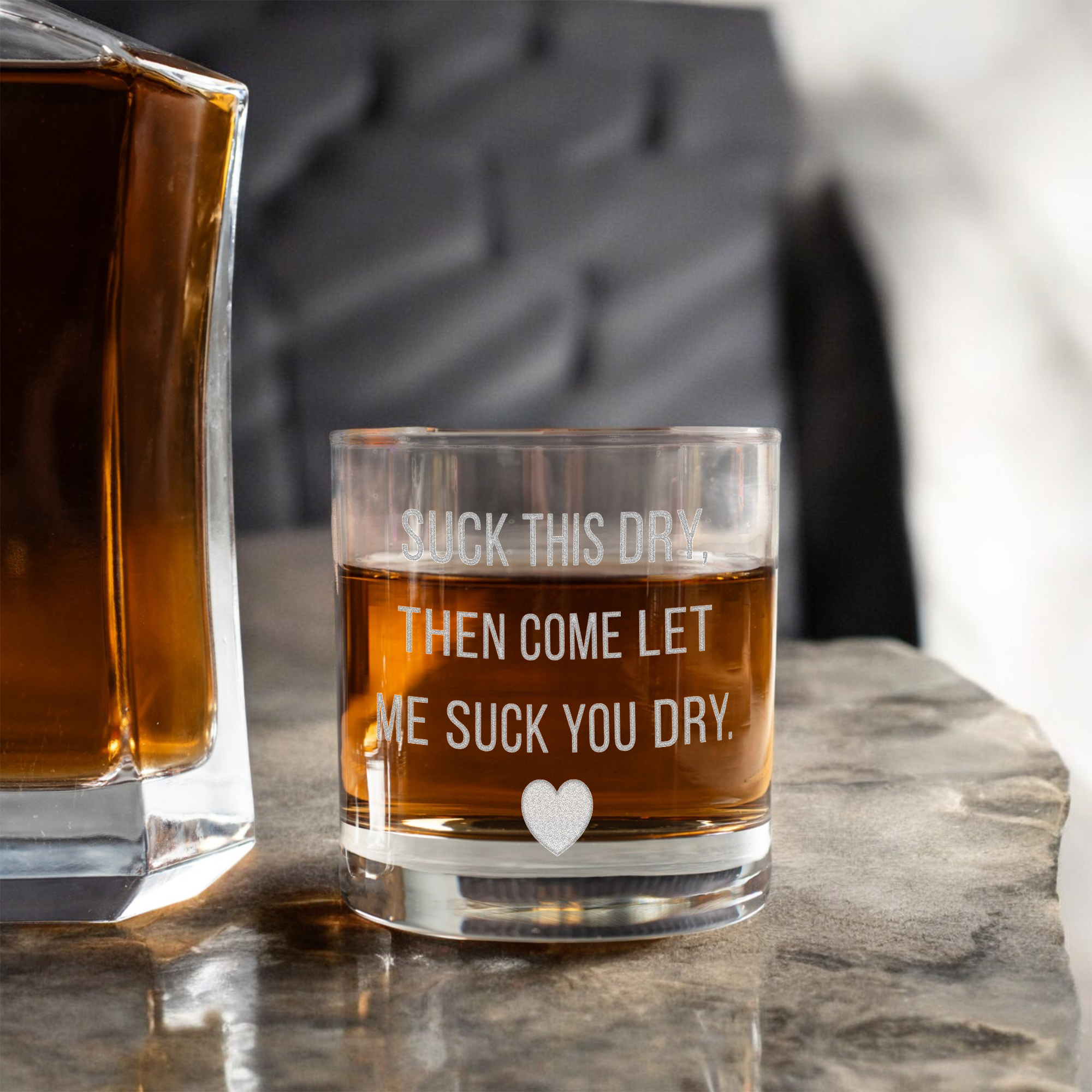 Suck This Dry Whiskey Glass for Couples