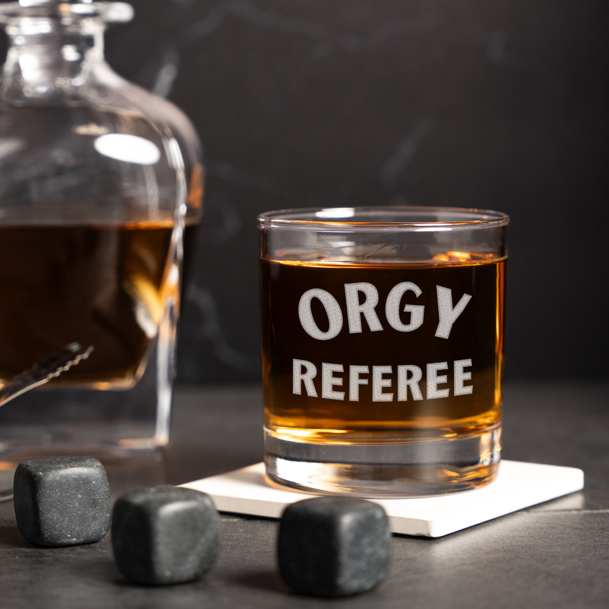Orgy Referee Funny Whiskey Glass